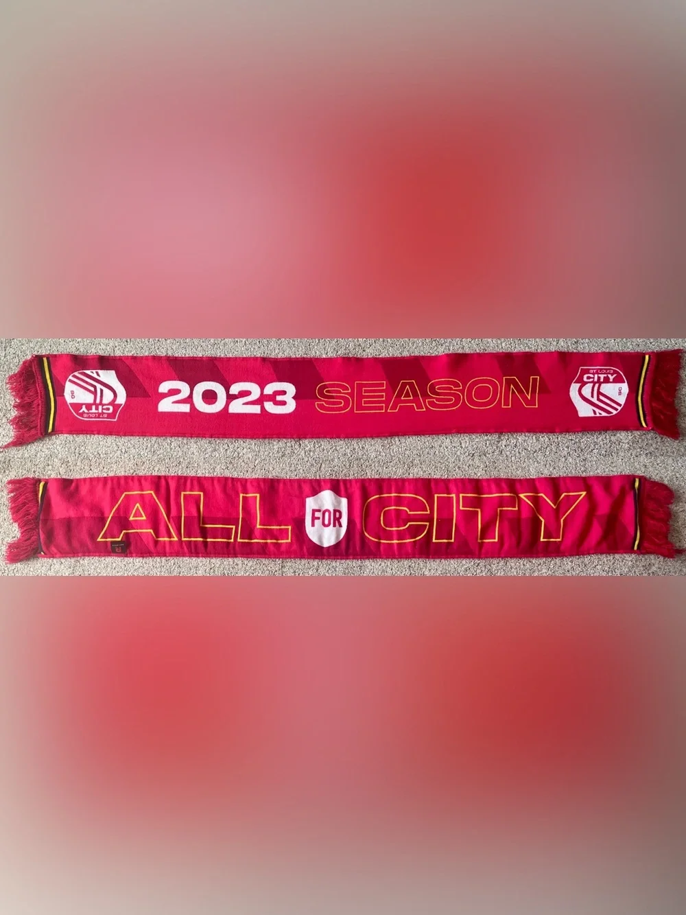 St Louis City SC Inaugural 2023 Season All For City Soccer Scarf